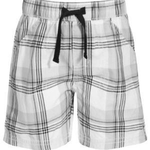 NWT FIRST IMPRESSIONS Baby Boys Bright White Plaid cotton Shorts Sz 3-6 months